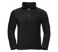 (M, Black) Russell Mens Zip Neck Outdoor Fleece Top