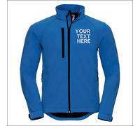 Russell Personalised Full Zip Embroidered Custom Text Unisex Soft Shell Jacket