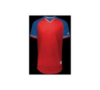 Russell R01X3B.05R.L Youth Classic V-Neck Jersey - True Red, Royal & White - Large
