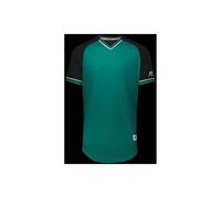 Russell R01X3B.09R.S Youth Classic V-Neck Jersey - Aqua, Black & White - Small