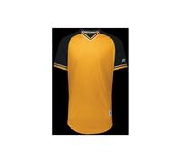 Russell R01X3B.249.S Youth Classic V-Neck Jersey - Gold, Black & White - Small