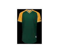 Russell R01X3B.430.L Youth Classic V-Neck Jersey - Dark Green, Gold & White - Large
