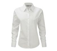 Russell s ladies L/Slv Oxf Shirt in White Size L / 14