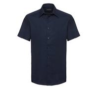 Russell Short Sleeve Easy Care Cotton Blend Tailored Oxford Shirt