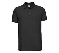 Russell Stretch Pique Polo Shirt Slim Fit Longer Length Soft Touch Casual