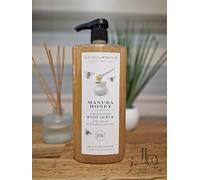 Russell & Windsor Manuka Honey Exfoliating Body Scrub, Natural Exfoliating Particles, Honey & Milk Scent. net 1L. MADE IN ENGLAND
