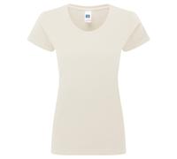 Russell Women's Authentic Classic Ringspun Cotton T-Shirt in Natural | Size: 2XL Russell Natural 2XL