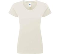 Russell Women's Authentic Ringspun Cotton Classic T-Shirt in Natural | Size: 2XL Russell Natural 2XL