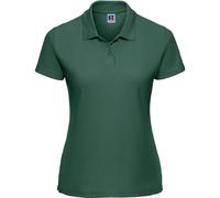 Russell Women's Classic Plain Polycotton Polo Shirt in Bottle Green | Size: 12 Russell Bottle Green 12