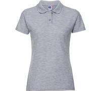 Russell Women's Classic Plain Polycotton Polo Shirt in Light Grey | Size: 16 Russell Light Grey 16