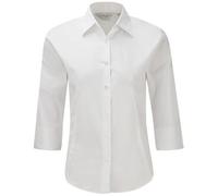 Russell Women's Collection 3 4 Sleeve Easy Care Fitted Shirt in White | Size: Large Russell White L
