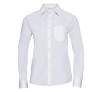 Russell Women's Collection Long Sleeve Shirt in White | Size: 2XL Russell White 2XL