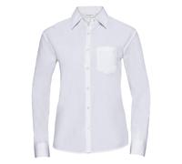 Russell Women's Collection Long Sleeve Shirt in White | Size: 2XL Russell White 2XL