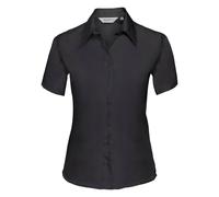 Russell Women's Collection Short Sleeve Ultimate Non-Iron Shirt in Black | Size: Large Russell Black L