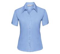 Russell Women's Collection Short Sleeve Ultimate Non-Iron Shirt in Light Blue | Size: 3XL Russell Light Blue 3XL