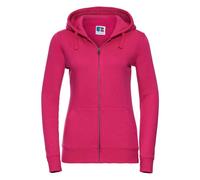 Russell Women's Authentic Full Zip Hoodie in Fuchsia | Size: Large Russell Fuchsia L