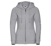 (XS, Light Oxford) Russell Womens/Ladies Authentic Full Zip Hoodie