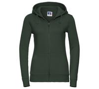 Russell Athletic Womens/Ladies Authentic Full Zip Hoodie (Bottle Green) - Size Medium