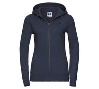 (M, French Navy) Russell Womens/Ladies Authentic Full Zip Hoodie