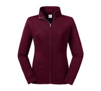 (L, Burgundy) Russell Womens/Ladies Authentic Sweat Jacket