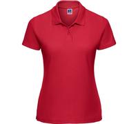 (14 UK, Classic Red) Russell Womens/Ladies Classic Plain Polycotton Polo Shirt