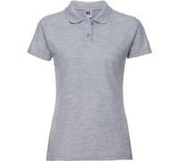 (16 UK, Light Oxford Grey) Russell Womens/Ladies Classic Plain Polycotton Polo Shirt
