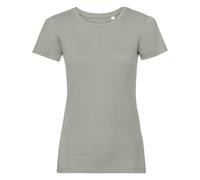 (XS, Stone) Russell Womens/Ladies Organic Short-Sleeved T-Shirt