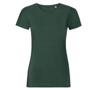 (XS, Bottle Green) Russell Womens/Ladies Organic Short-Sleeved T-Shirt
