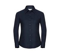(M, Bright Navy) Russell Womens/Ladies Oxford Easy-Care Long-Sleeved Shirt