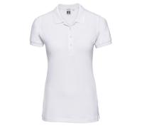 (XS, White) Russell Womens/Ladies Pique Polo Shirt