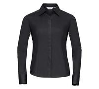 Russell Women's Long Sleeve Polycotton Fitted Poplin Shirt Smart Casual