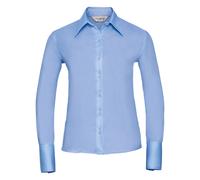 Russell Women's Long Sleeve Ultimate Non-Iron Shirt in Light Blue | Size: XS Russell Light Blue XS