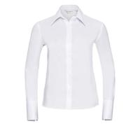 Russell Women's Long Sleeve Ultimate Non-Iron Shirt in White | Size: Large Russell White L