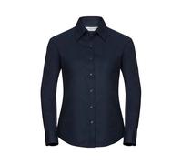 Russell Women's Oxford Easy-Care Long-Sleeved Shirt in Navy | Size: 4XL Russell Navy 4XL