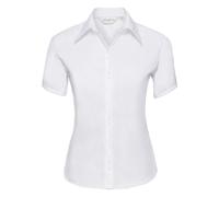 Russell Women's Short Sleeve Ultimate Non-Iron Shirt in White | Size: XL Russell White XL