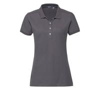 Russell Women's Stretch Fitted Polo Shirt in Grey | Size: Medium Russell Grey M
