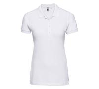 Russell Women's Stretch Slim Polo Shirt in White | Size: 2XL Russell White 2XL