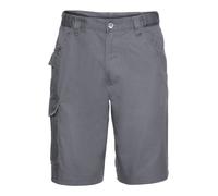 Russell Workwear Polycotton Twill BLUE GREY or BLACK Multi Pocket Cargo Shorts