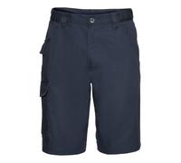 Russell Workwear Polycotton Twill BLUE GREY or BLACK Multi Pocket Cargo Shorts