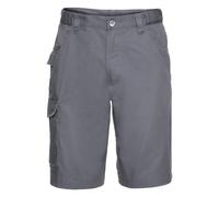 (34W, Convoy Grey) Russell Workwear Twill Shorts