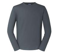 Russell ZT180L Long Sleeve Cotton GREY WHITE BLACK Tee T-Shirt XS to 4XL