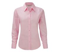 Russell's ladies L/Slv Oxf Shirt in Classic Pink Size XS / 10