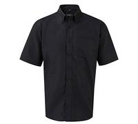 Russell''s mens S/Slv Oxf Shirt in Black Neck Size 21