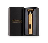 Russell's Precision Pro Electric Cordless Beard Trimmer Detailers with Ceramic Blades (Gold) - Premium Barber Quality