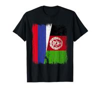 Russia Afghanistan Half Flag Russian Afghan Heritage T-Shirt