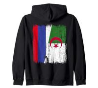 Russia Algeria Half Flag Russian Algerian Heritage Zip Hoodie