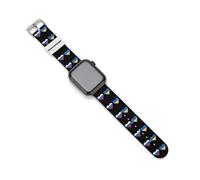 Russia And Ukraine Flags Heart Printed Silicone Watch Band Compatible with IWatch Waterproof Soft Replacement Strap 38mm/40mm