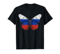 Russia Butterfly Shirt Patriotic Russian Flag T-Shirt