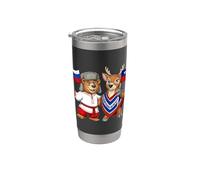 Russia Chile Flag Russian Roots Proud Chilean Heritage Stainless Steel Insulated Tumbler