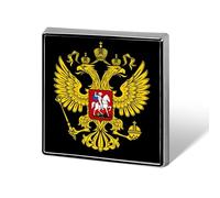 Russia Coat Of Arms Russian Flag Custom Lapel Pins Square Brooch Tie Suit Dress Accessories for Men Women Wedding Birthday